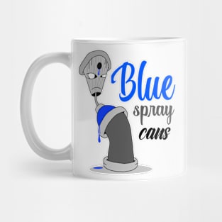 Cans blue spray Mug